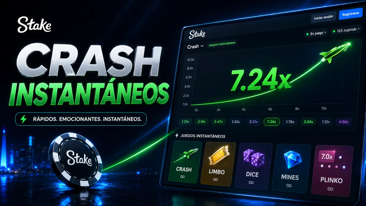 Juegos crash e instantáneos en Stake