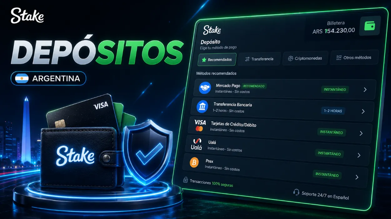 Cómo depositar en Stake desde Argentina