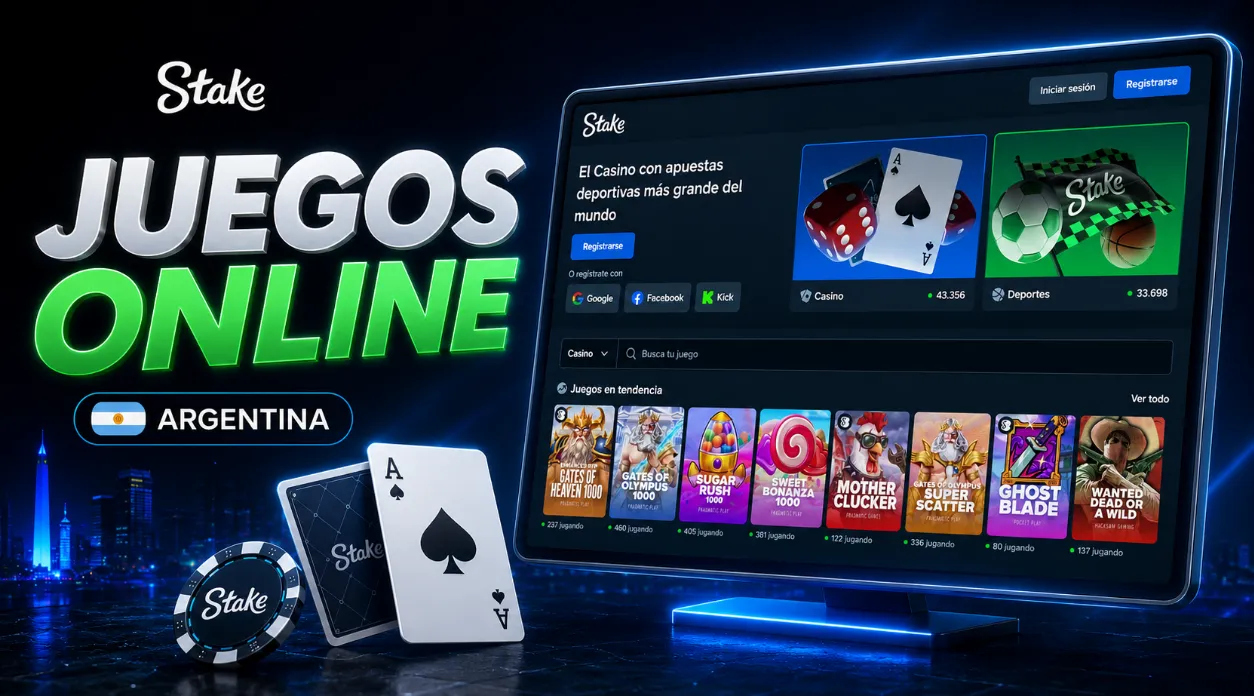 Stake Juegos Online para Argentina con Originals Slots y Casino en Vivo