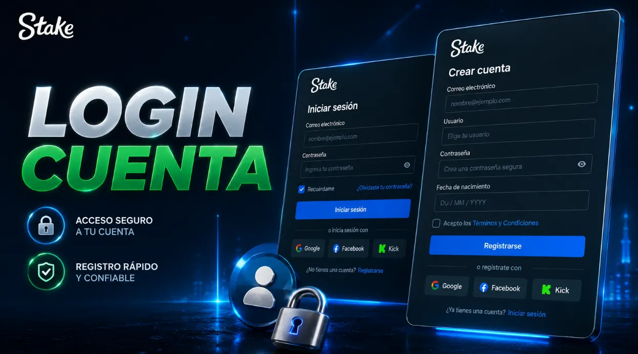 Stake iniciar sesión y crear una cuenta